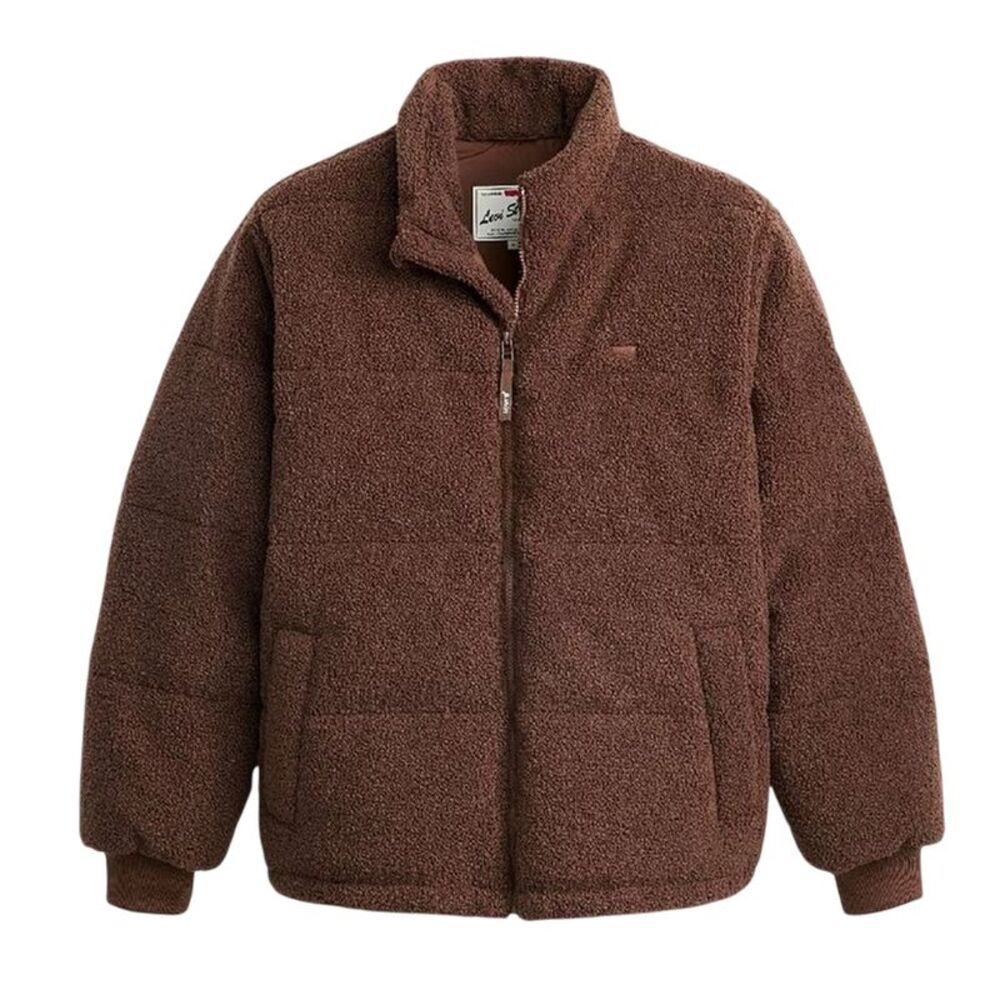 Levis Mens Rocky Quilted Puffer Jacket / Brown